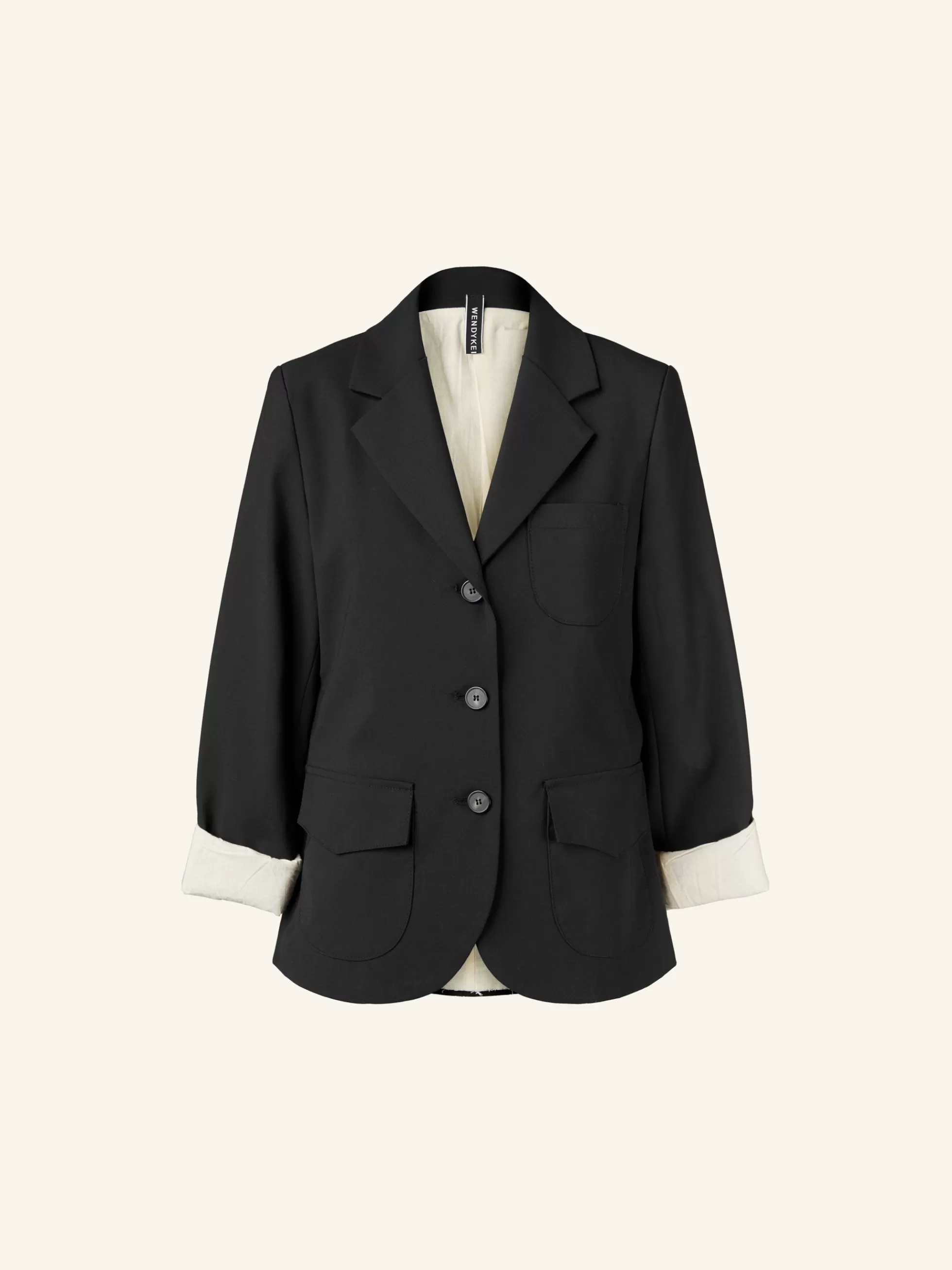 WENDYKEI Blazer Doppiato In Tessuto Ecru | Donna Giacche E Cappotti