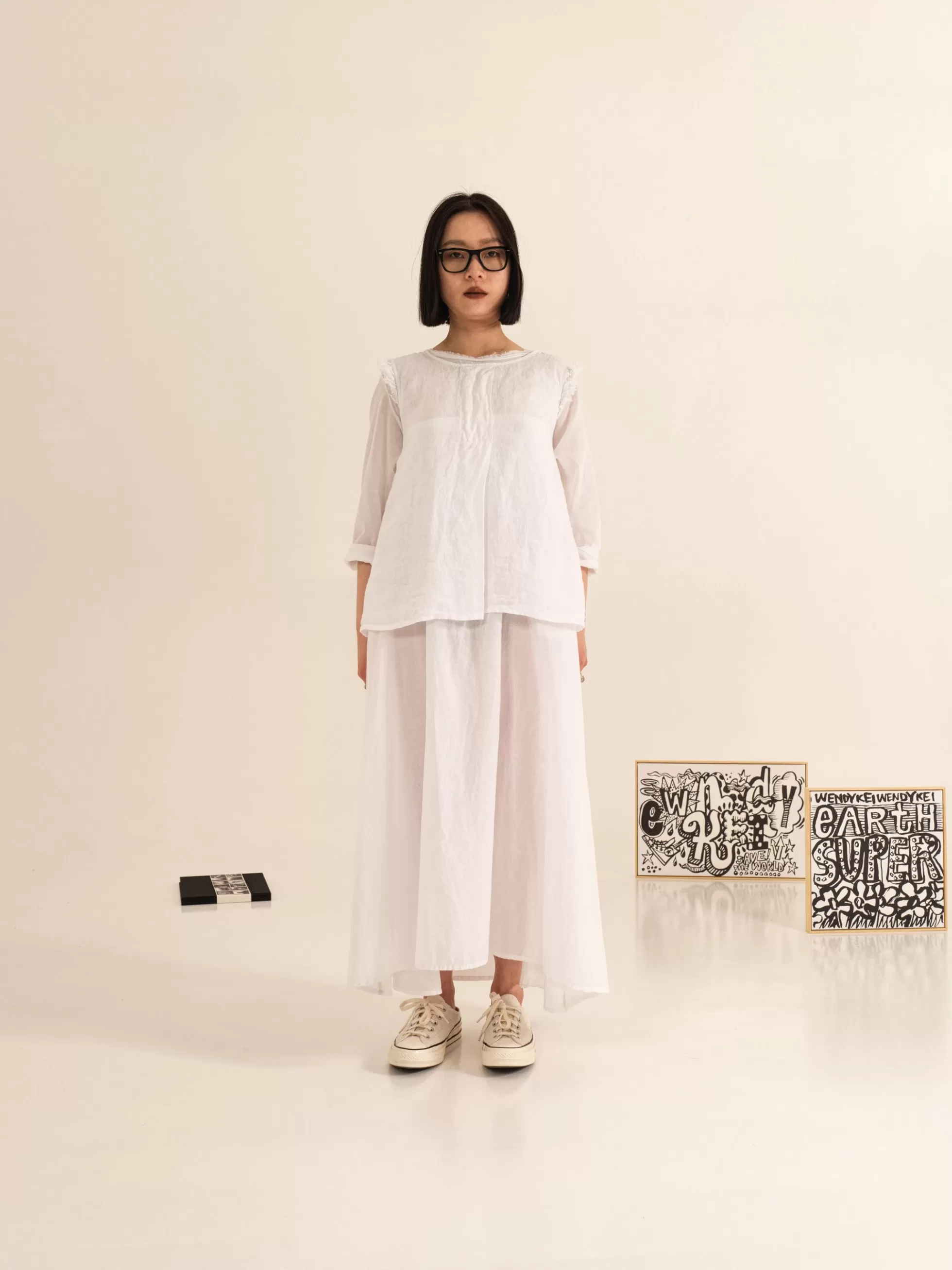 WENDYKEI Blusa In Lino Con Maniche A Ruches | Donna Top E Magliette