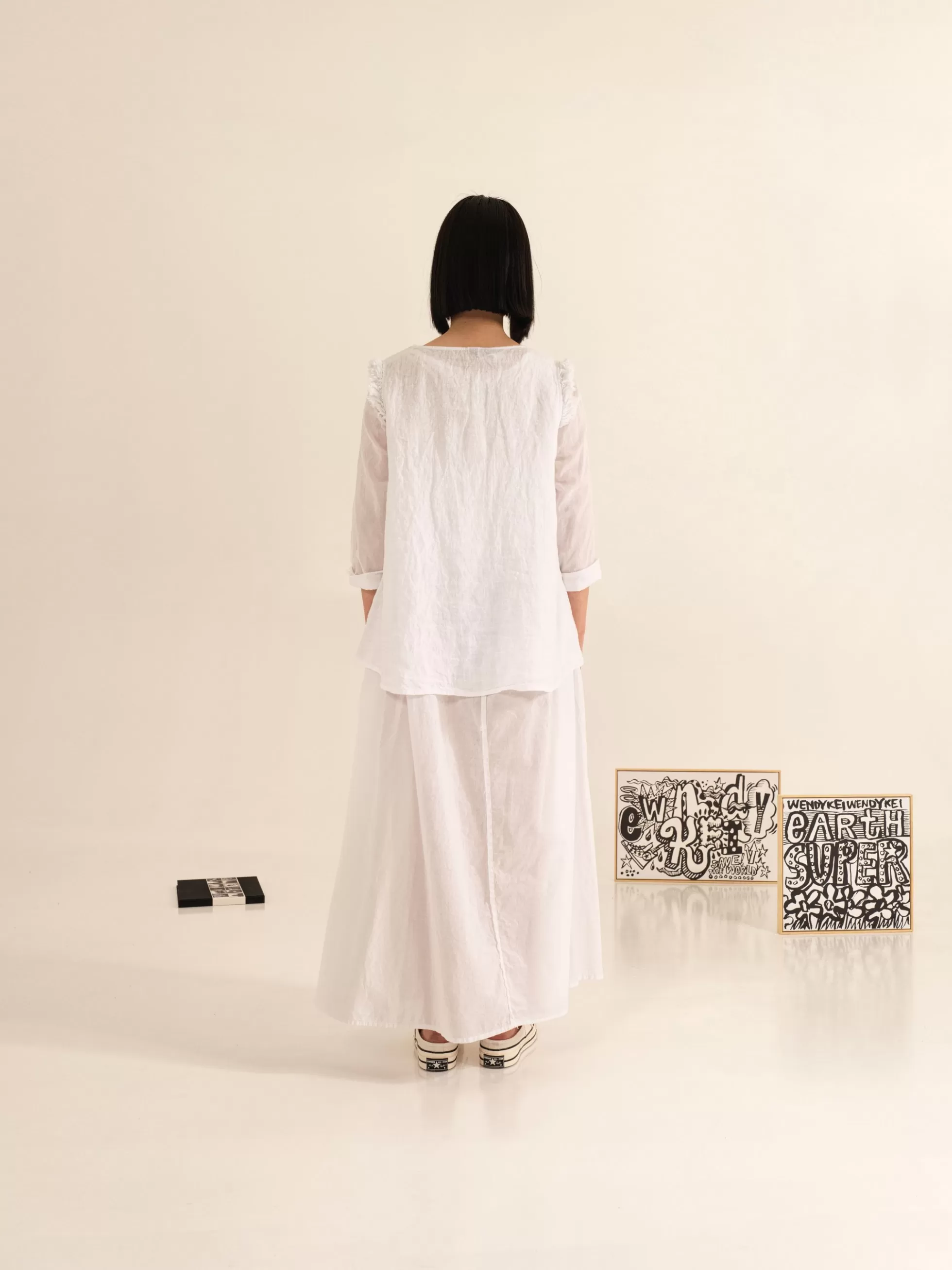 WENDYKEI Blusa In Lino Con Maniche A Ruches | Donna Top E Magliette