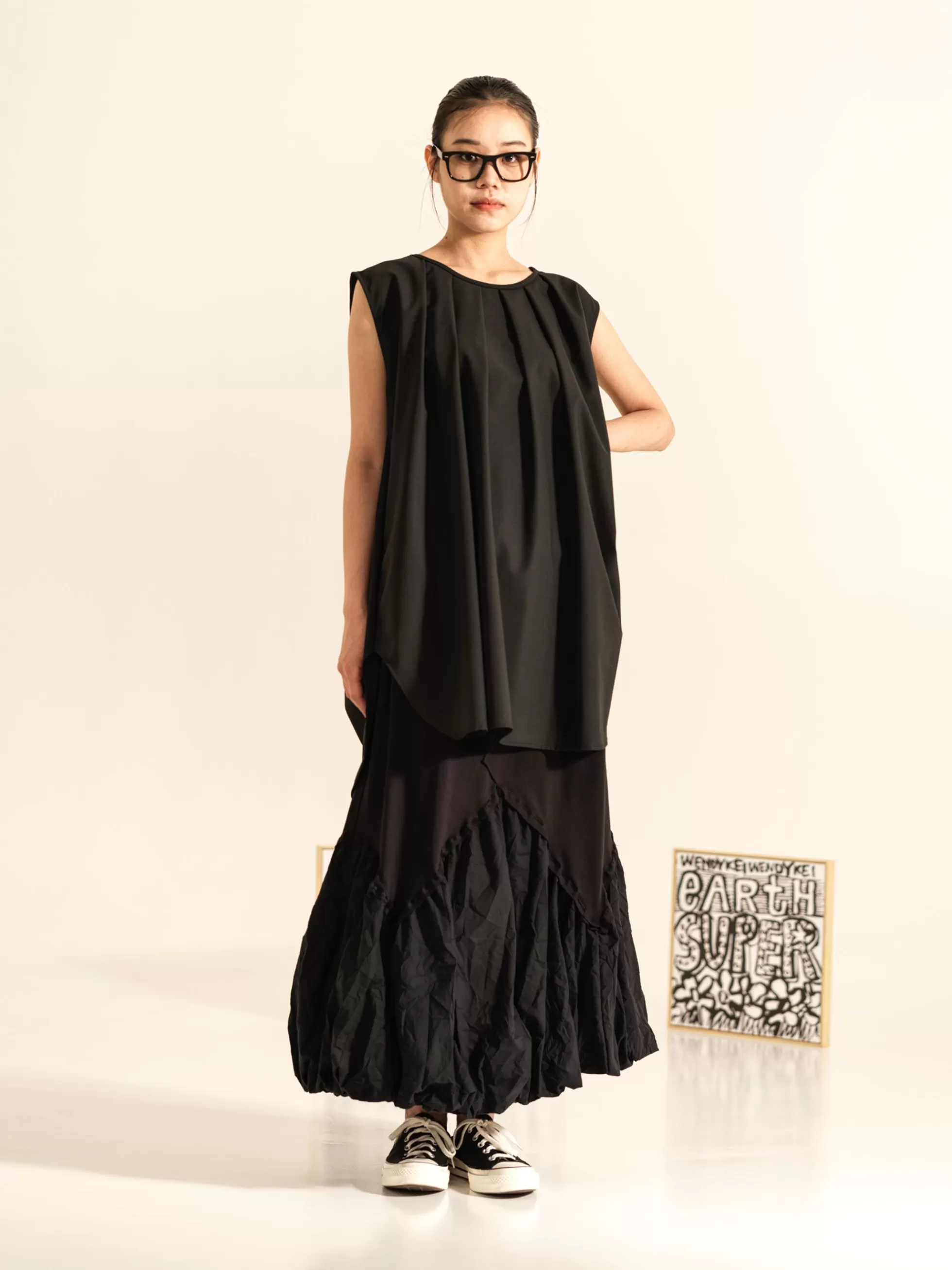 WENDYKEI Blusa In Misto Viscosa Con Collo Plissettato | Donna Top E Magliette