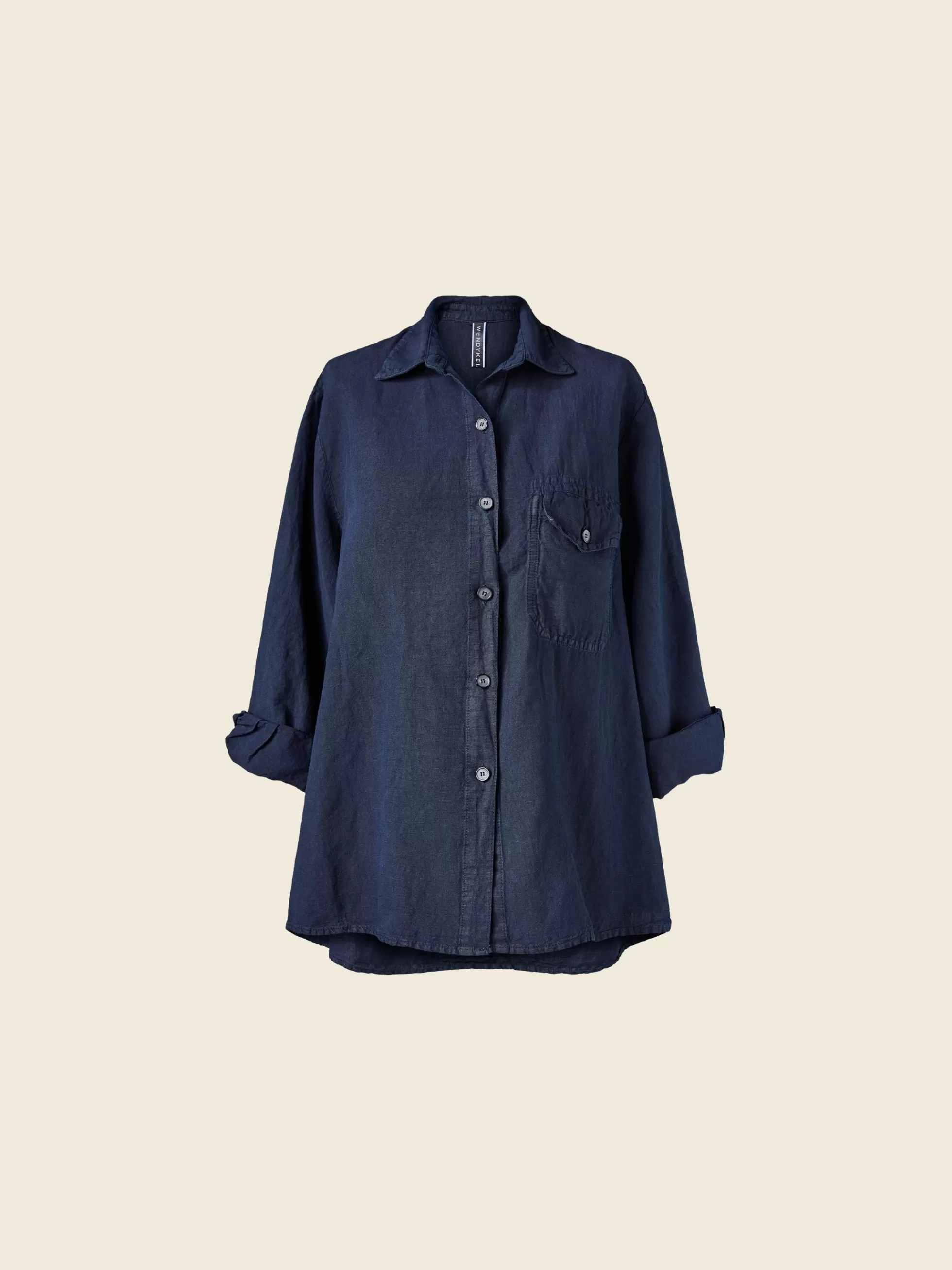 WENDYKEI Camicia Over In Denim Di Misto Lino | Donna Camicie