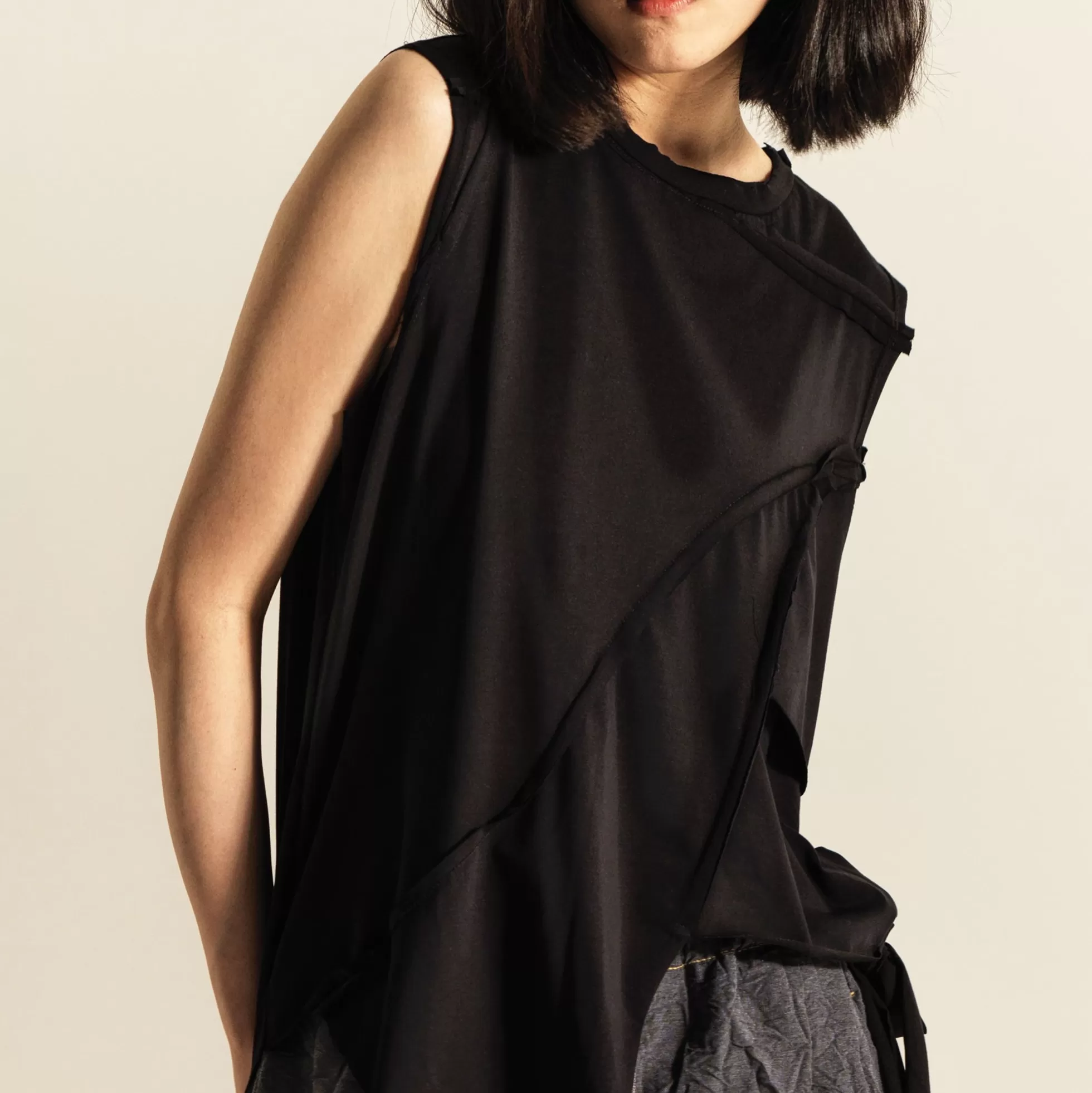 WENDYKEI Canotta In Jersey Con Spacco Annodato | Donna Top E Magliette