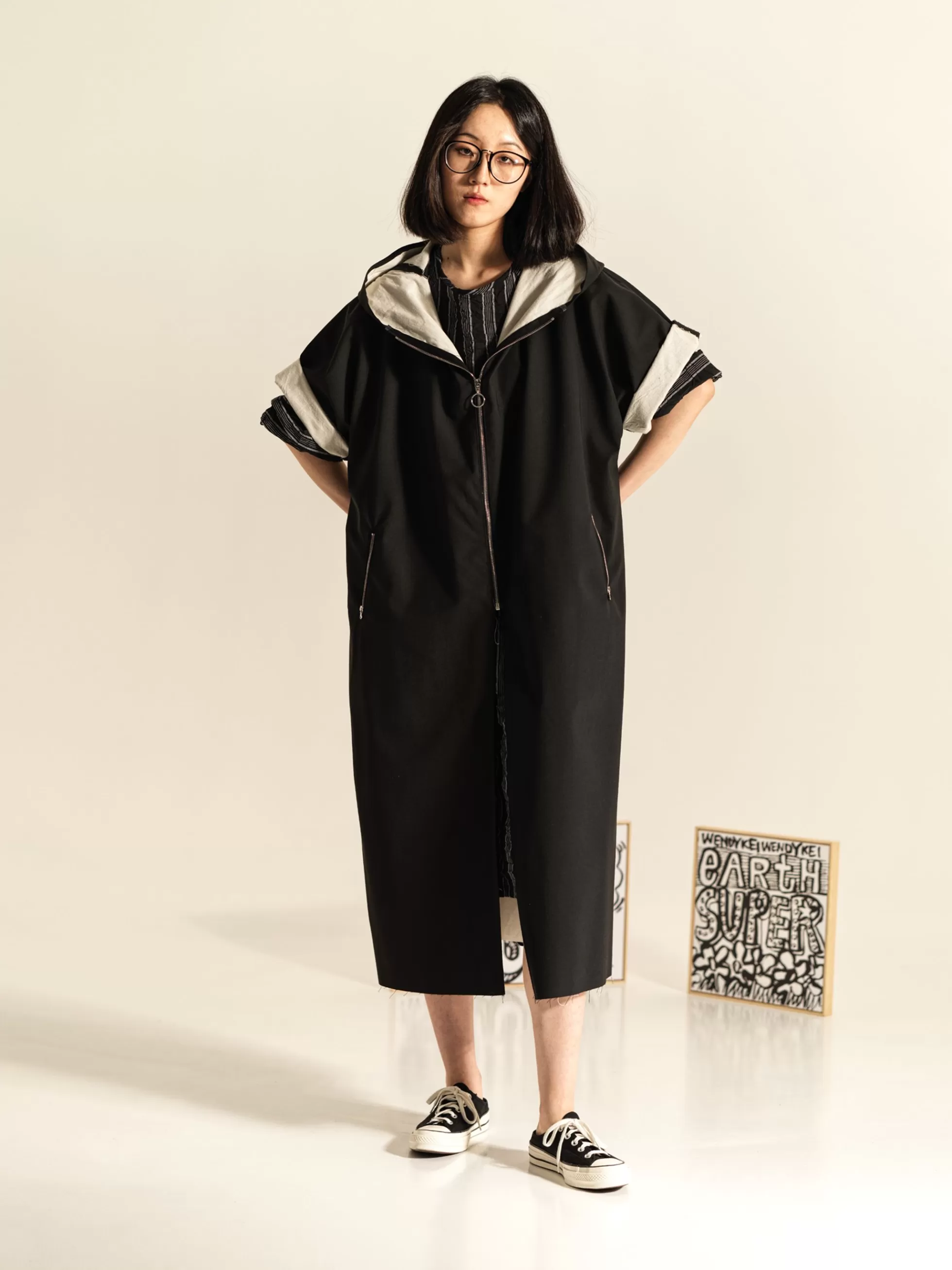 WENDYKEI Cappotto Con Cappuccio E Chiusura Con Zip | Donna Giacche E Cappotti
