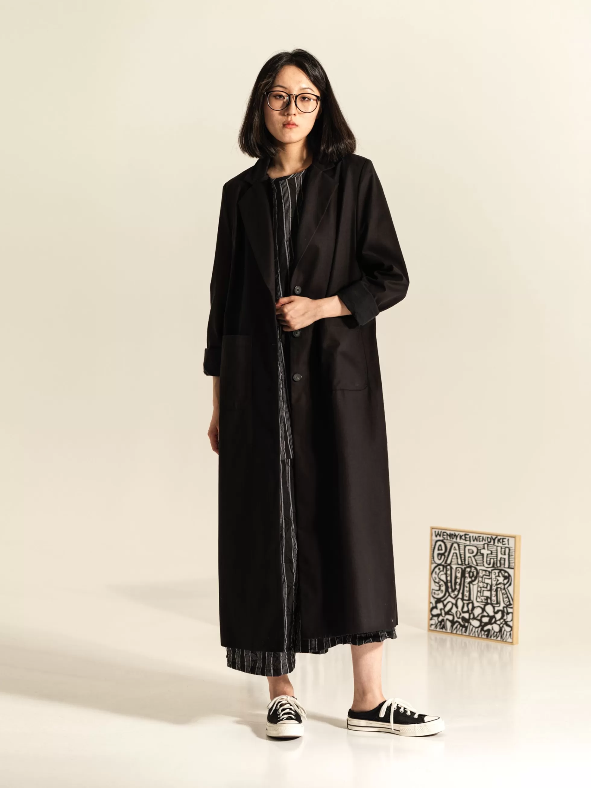 WENDYKEI Cappotto Lungo In Tessuto Di Cotone Con Collo Rever | Donna Giacche E Cappotti