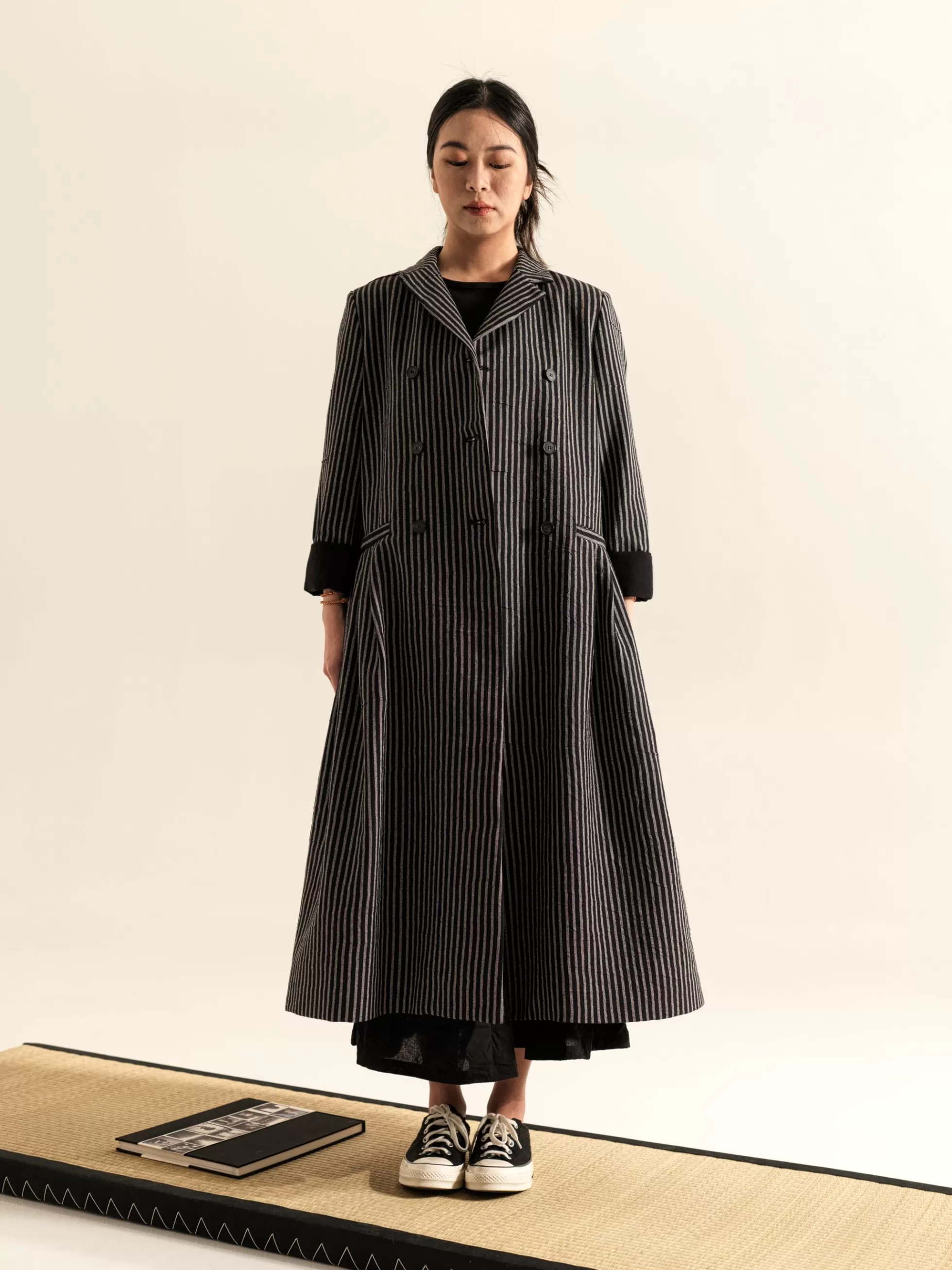 WENDYKEI Cappotto Rigato Con Abbottonatura Doppiopetto | Donna Giacche E Cappotti