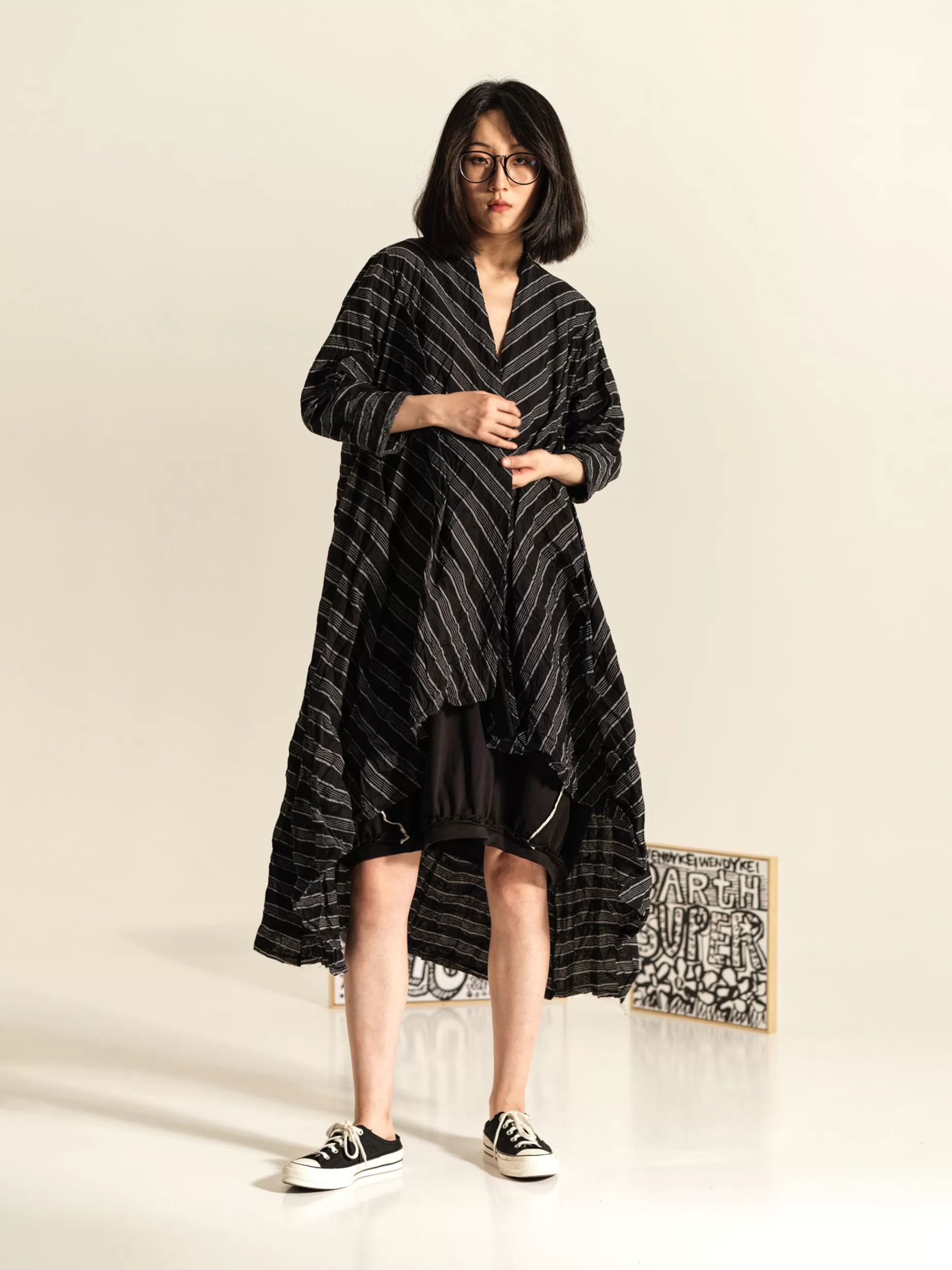 WENDYKEI Cardigan A Righe Con Effetto Stropicciato | Donna Giacche E Cappotti