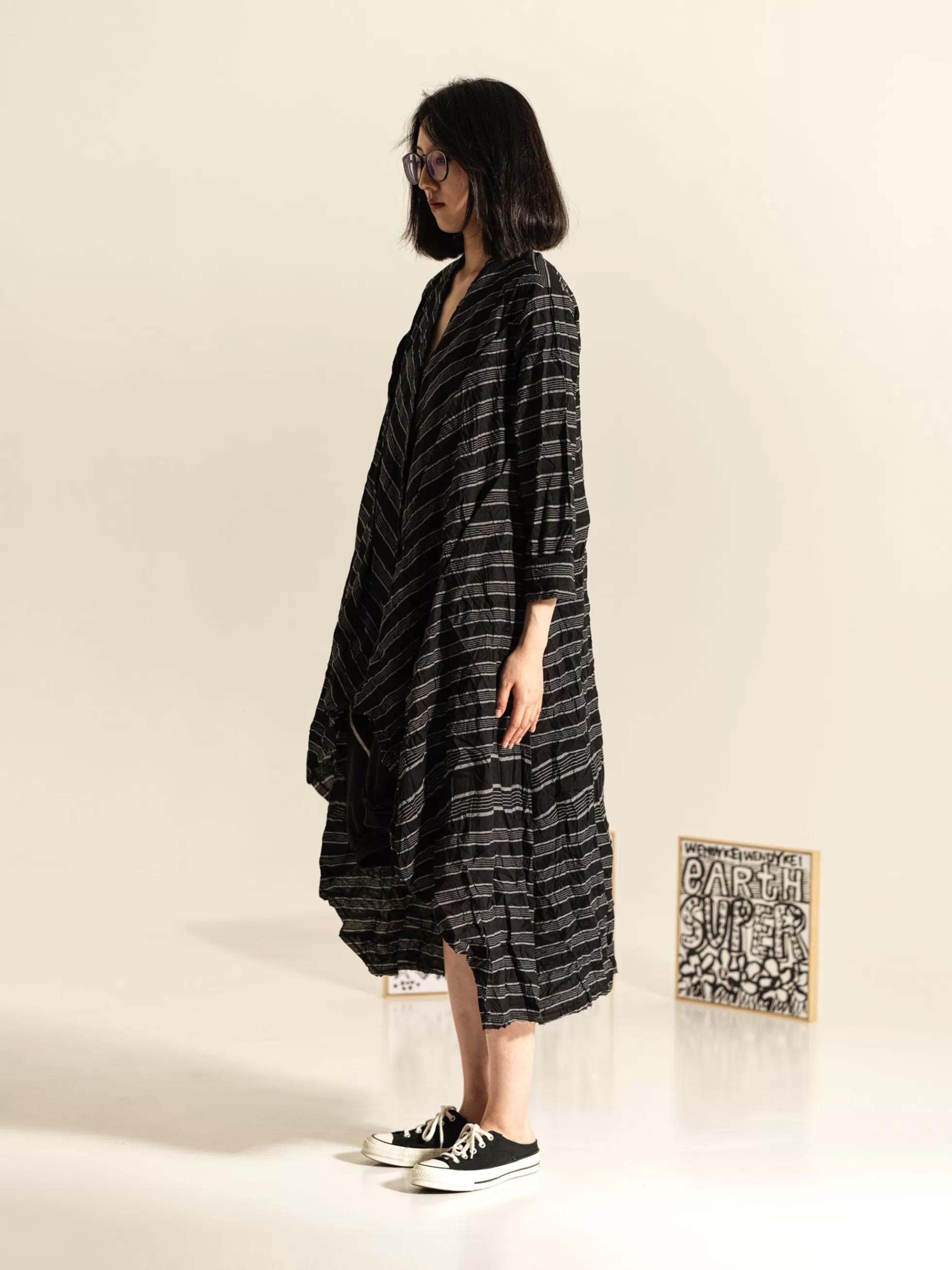 WENDYKEI Cardigan A Righe Con Effetto Stropicciato | Donna Giacche E Cappotti