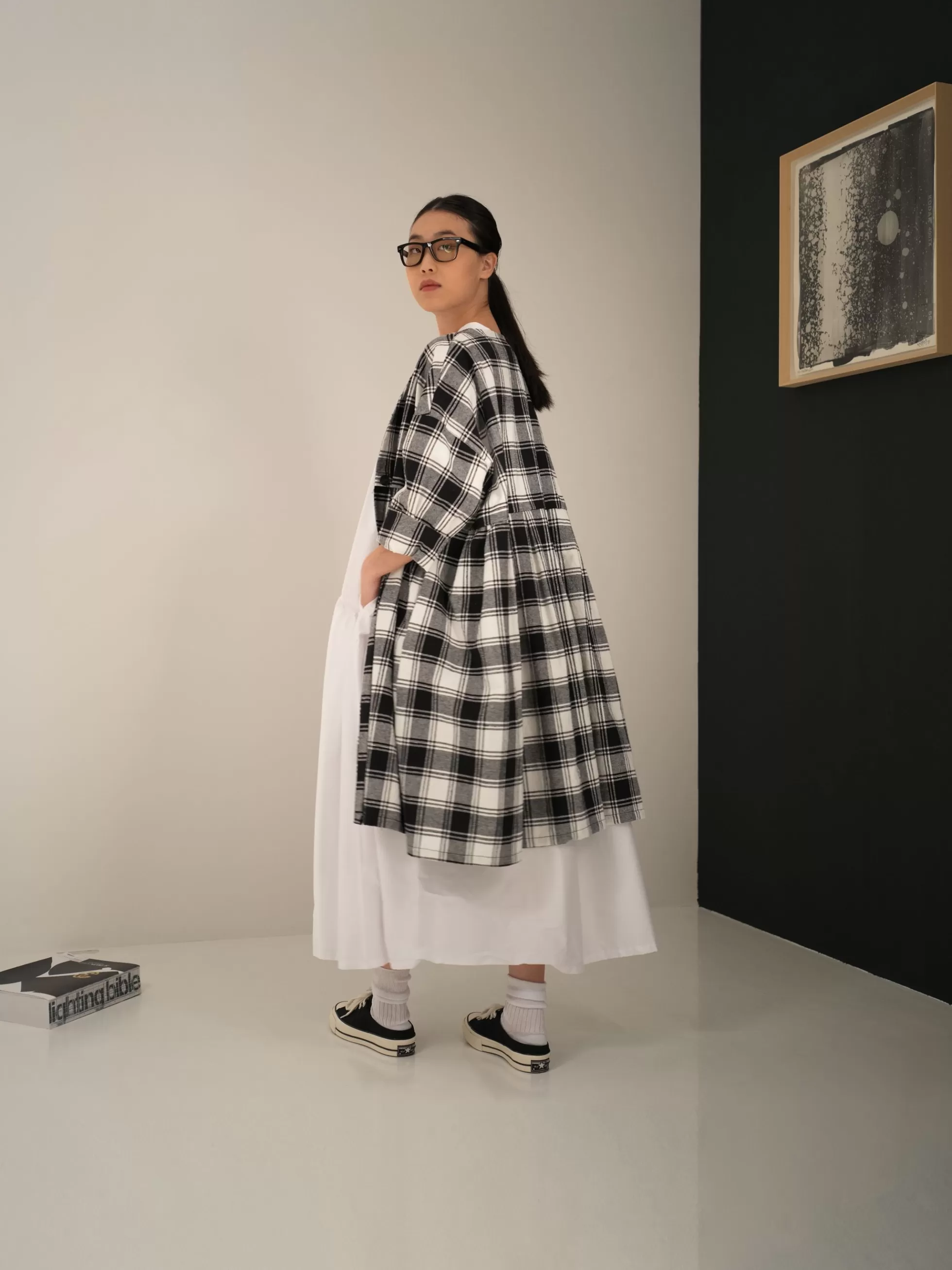 WENDYKEI Cardigan In Tessuto Tartan Cotone/Lino | Donna Giacche E Cappotti