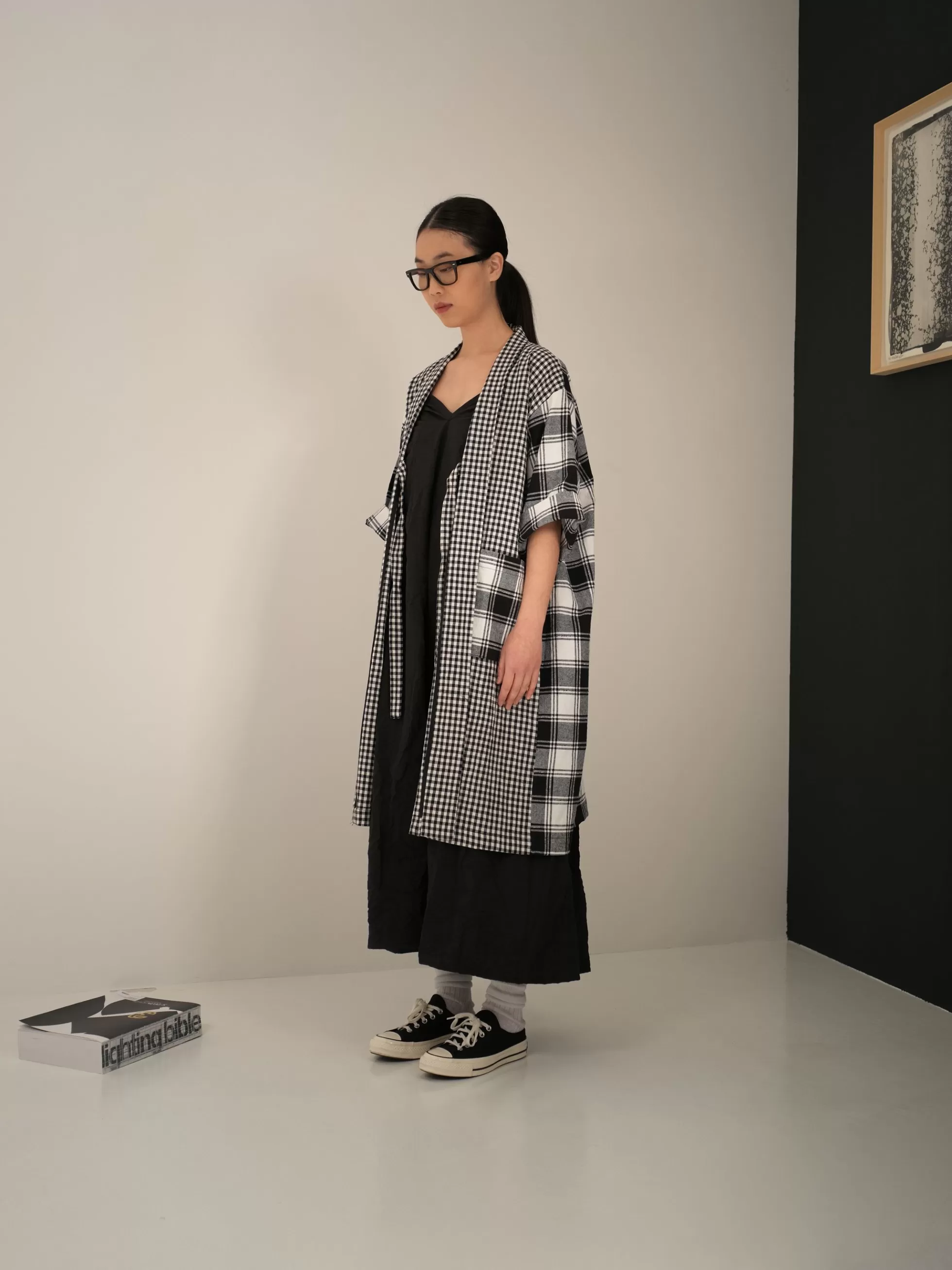 WENDYKEI Cardigan Patchwork A Quadri B/N | Donna Giacche E Cappotti