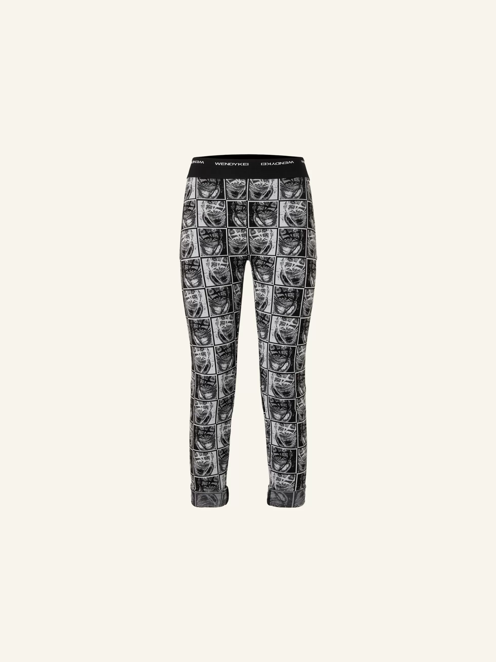 WENDYKEI Leggings Fantasia B/N [Alta Qualita] | Donna Pantaloni