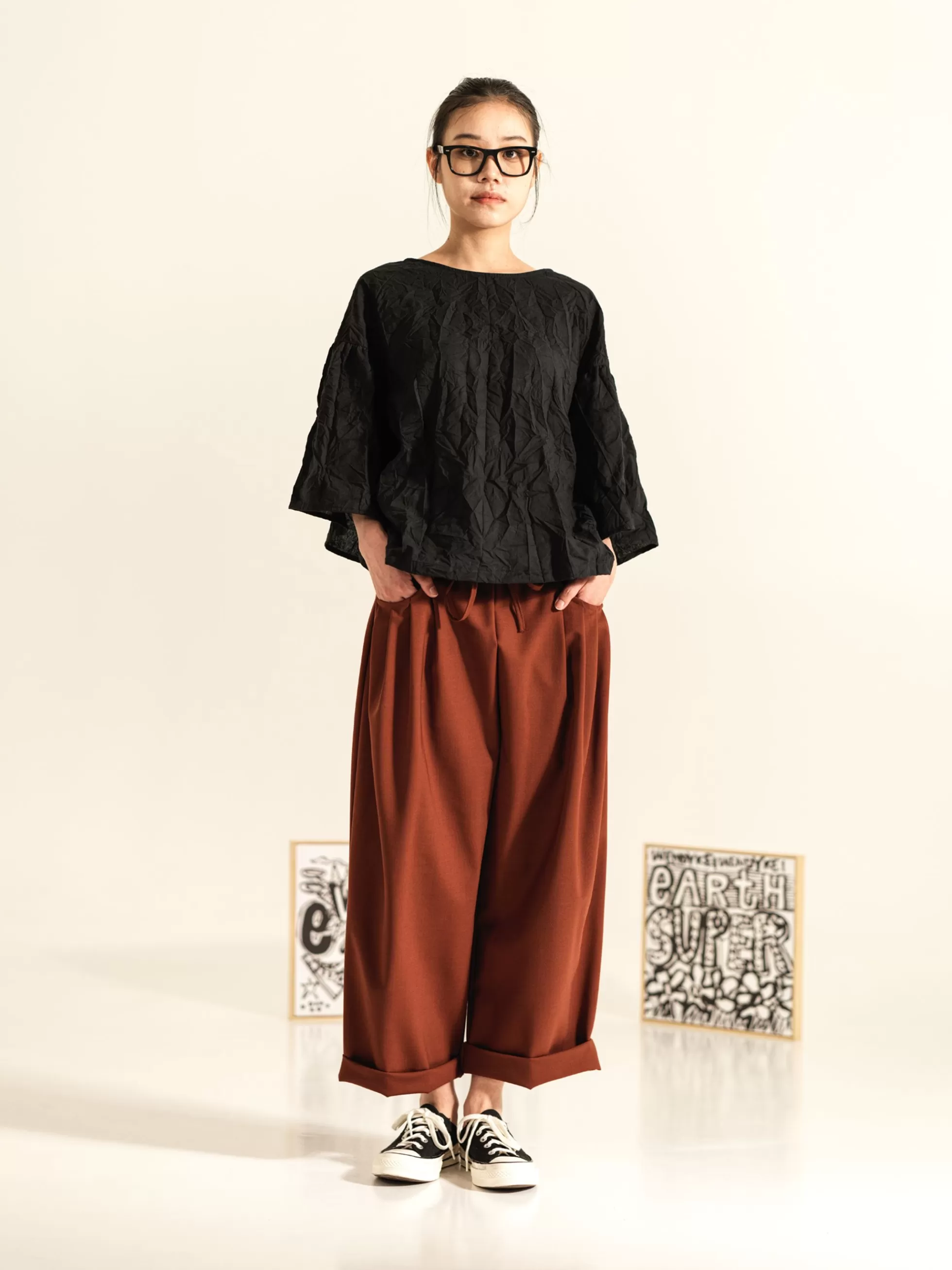 WENDYKEI Pantalone Dritto In Misto Lana Liscia | Donna Pantaloni