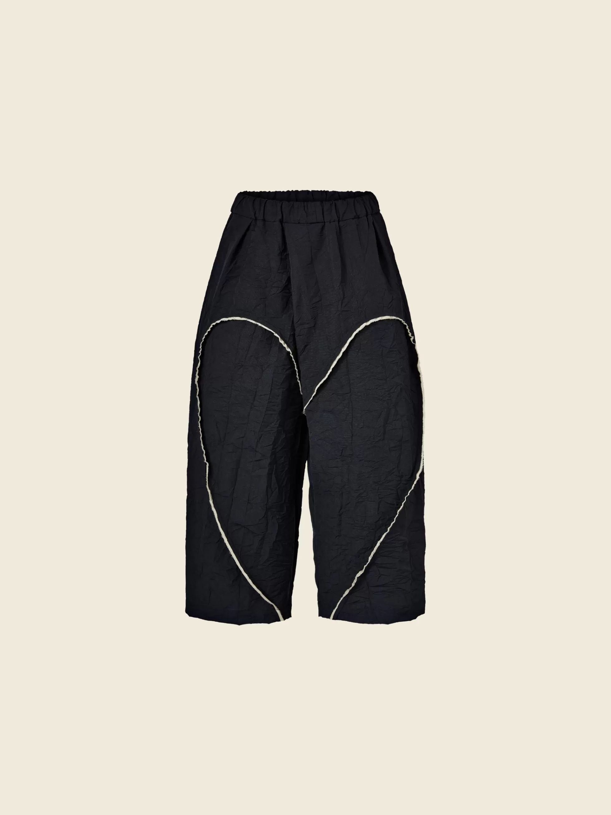 WENDYKEI Pantalone Effetto Stropicciato Con Cucitura A Cuore Ecru | Donna Pantaloni