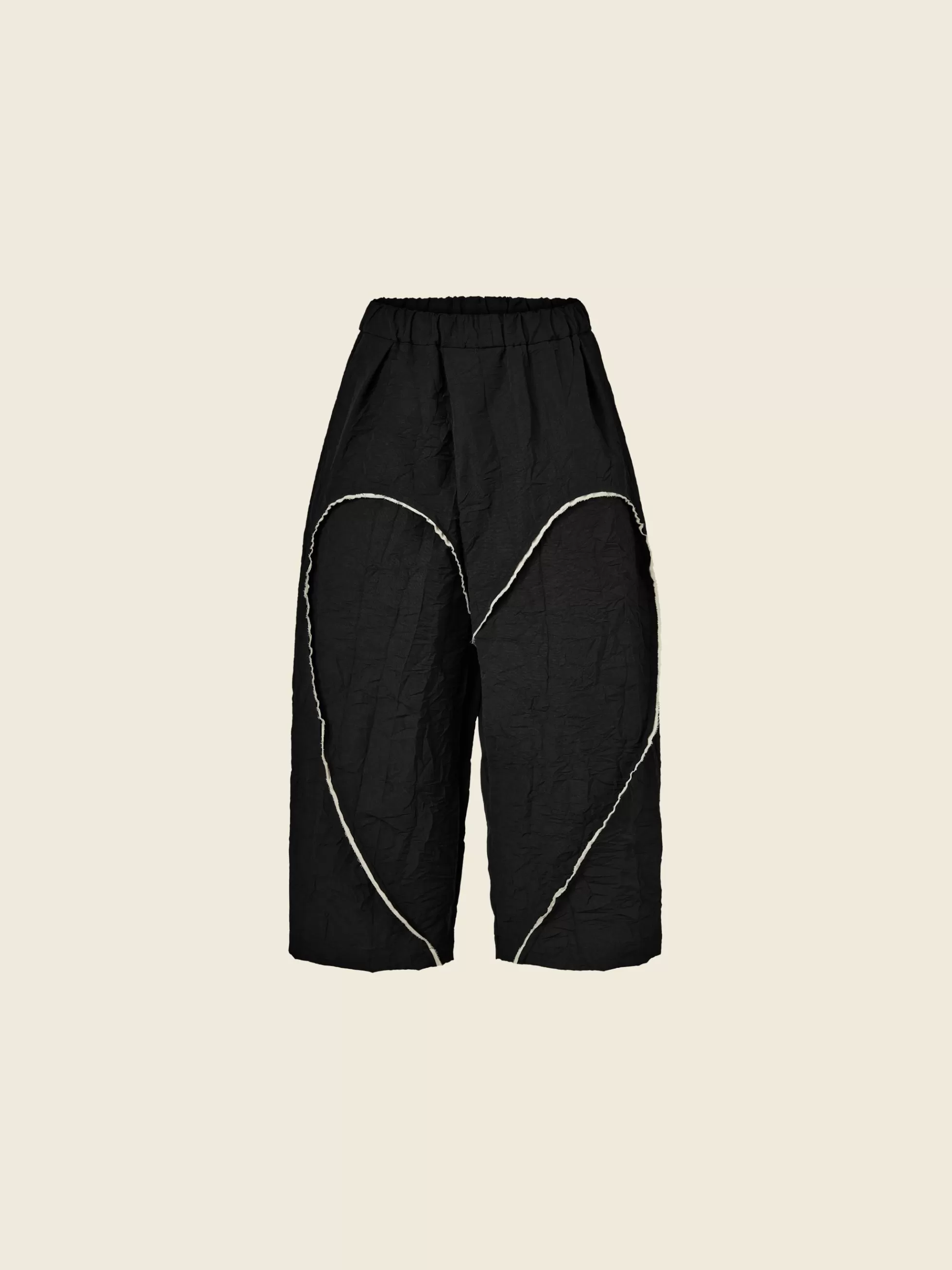 WENDYKEI Pantalone Effetto Stropicciato Con Cucitura A Cuore Ecru | Donna Pantaloni
