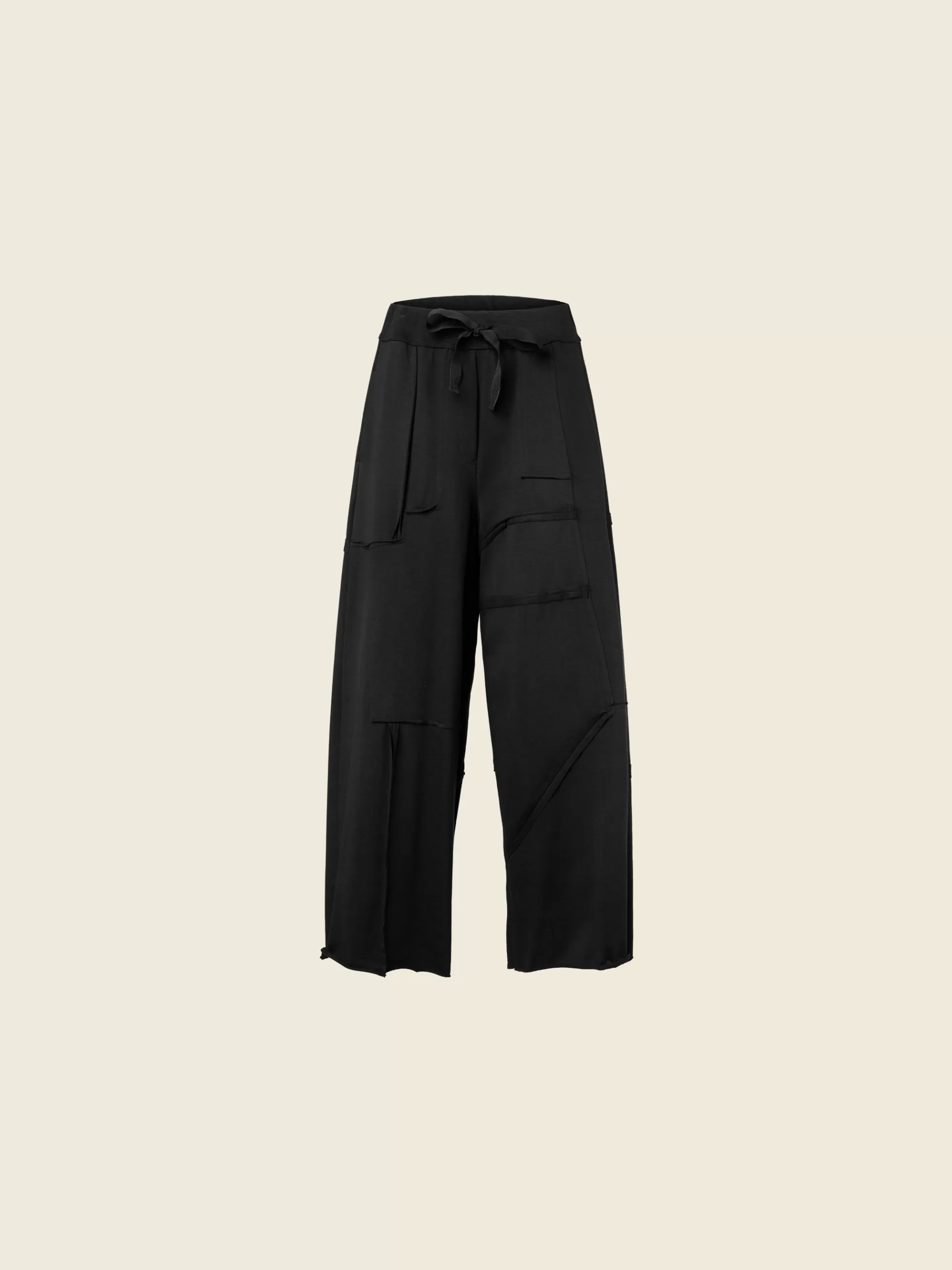 WENDYKEI Pantalone In Felpa Palazzo Con Cuciture A Taglio Vivo | Donna Pantaloni
