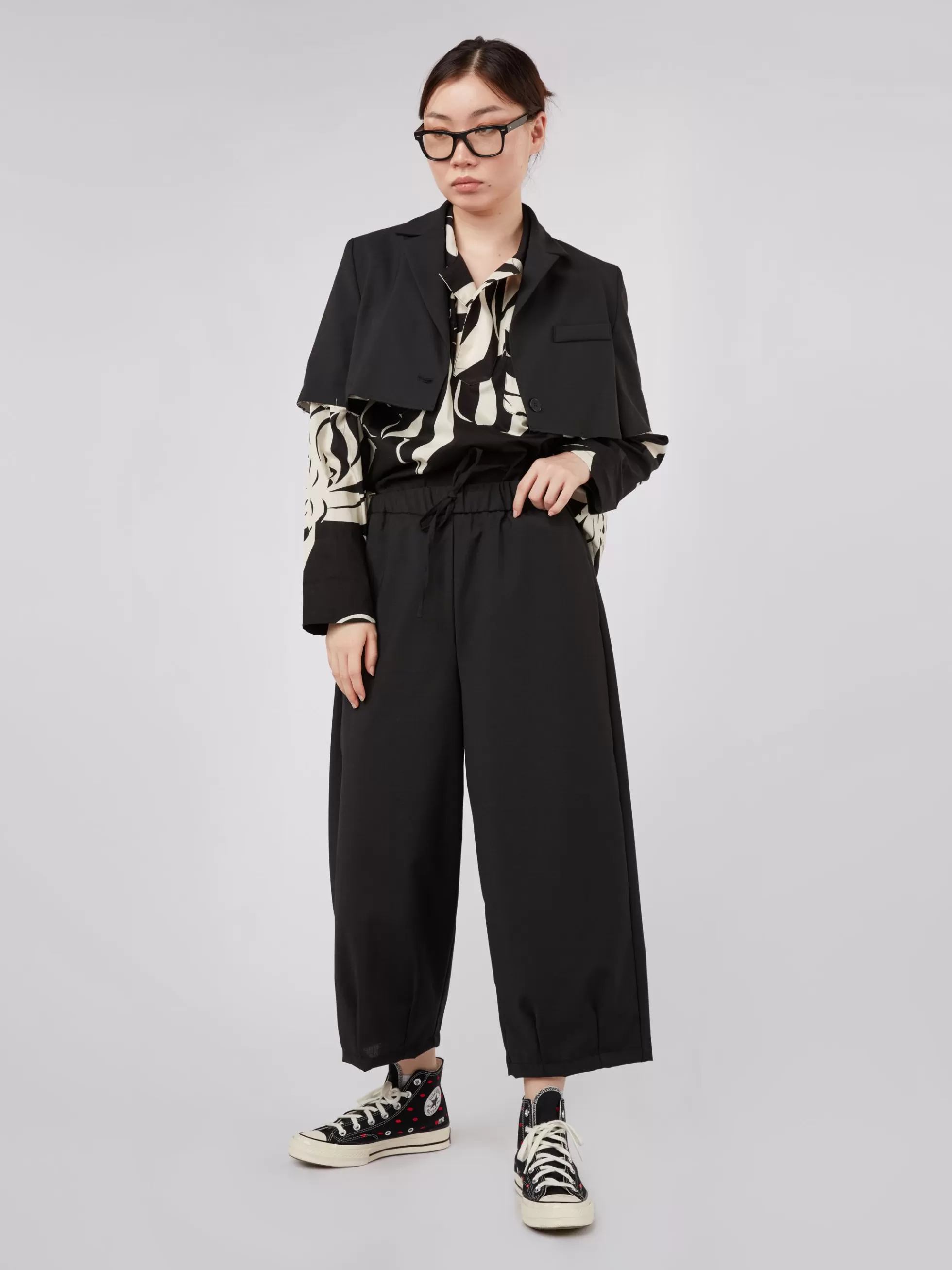 WENDYKEI Pantalone In Misto Lana Con Pinces Alle Caviglie | Donna Pantaloni