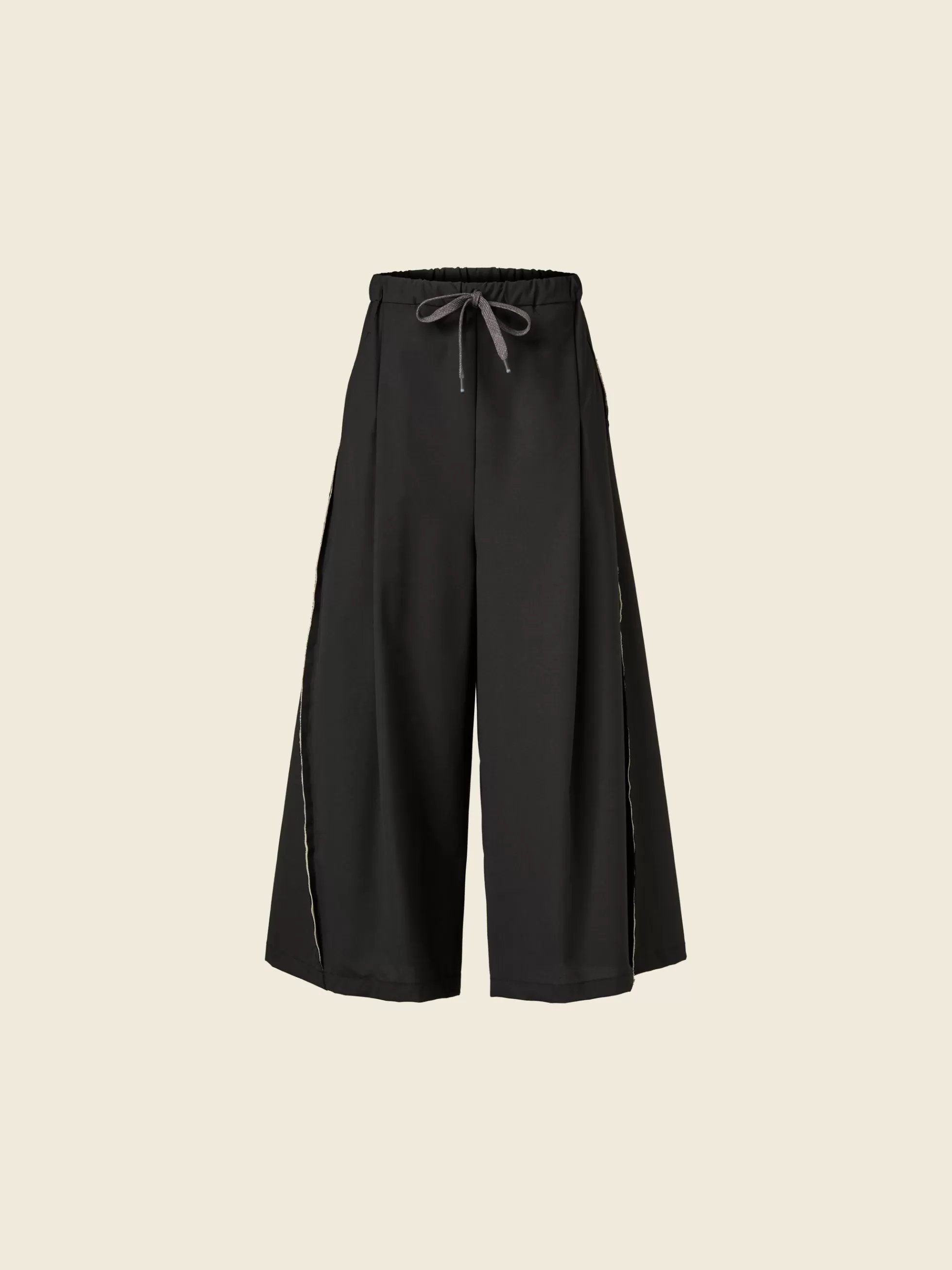 WENDYKEI Pantalone Palazzo Con Profili Laterali Ecru | Donna Pantaloni