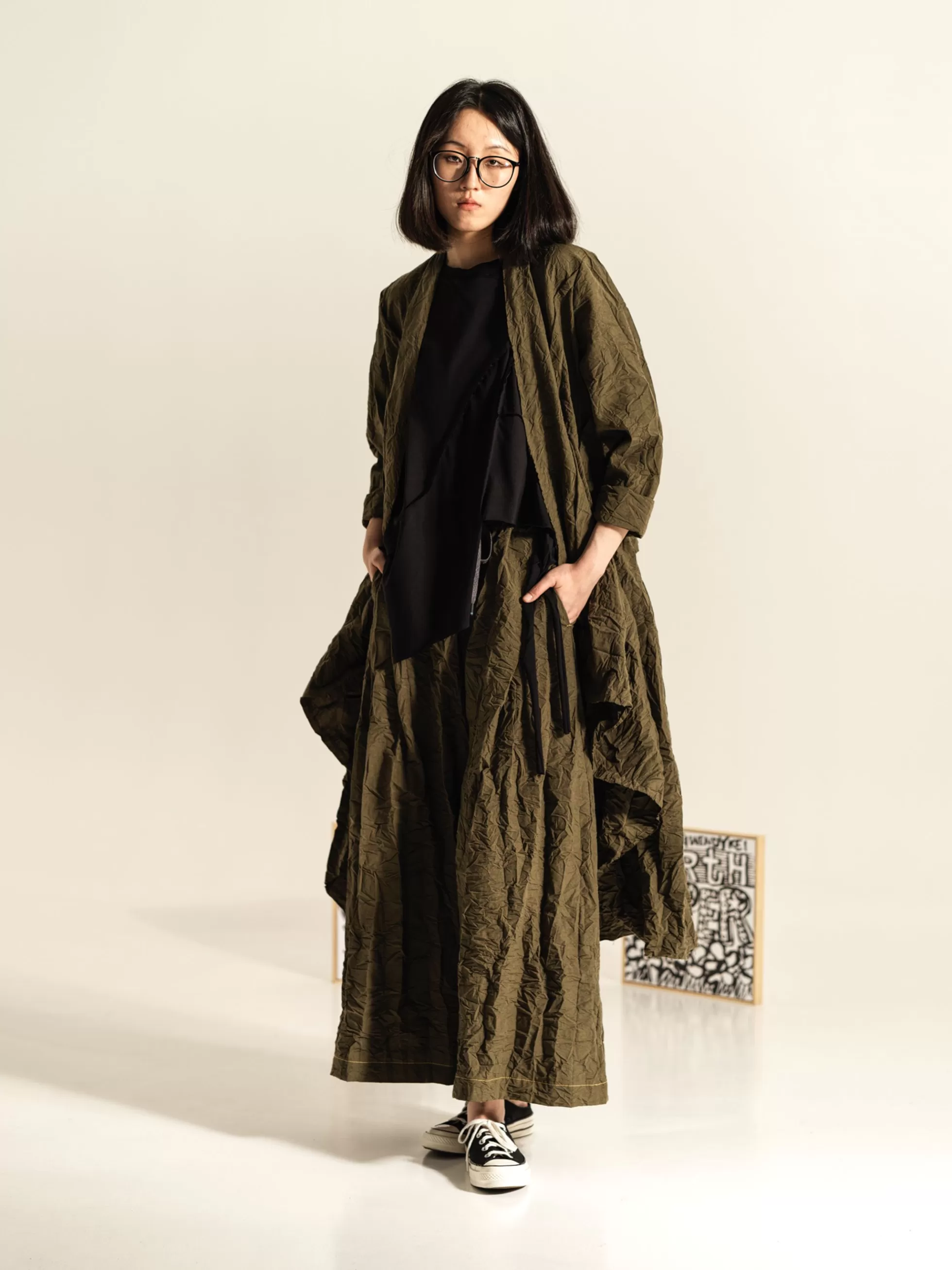 WENDYKEI Pantalone Palazzo Effetto Stropicciato | Donna Pantaloni