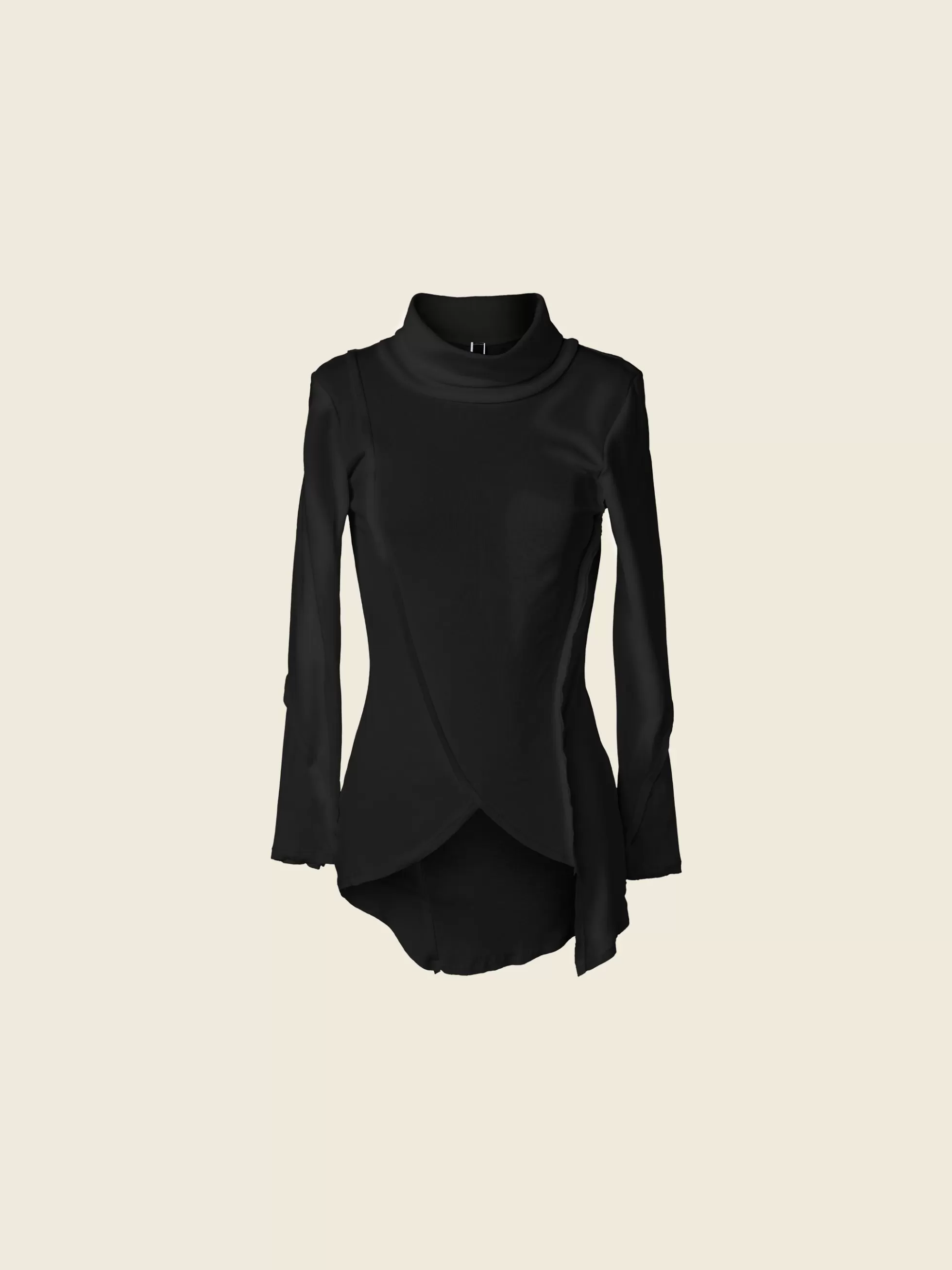 WENDYKEI T-Shirt A Collo Alto Con Orlo Asimmetrico | Donna Top E Magliette