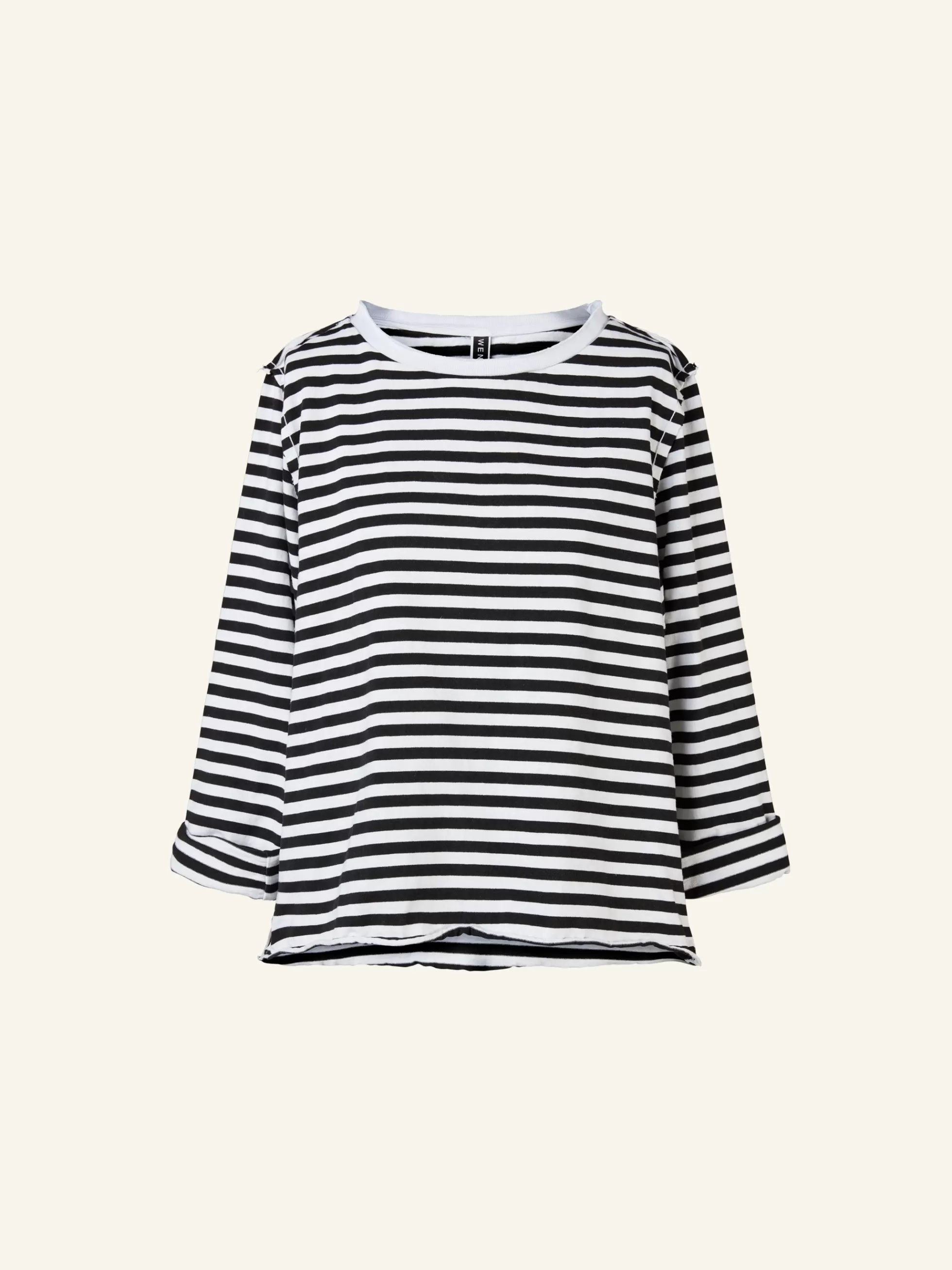 WENDYKEI T-Shirt A Righe Con Collo A Costine | Donna Top E Magliette