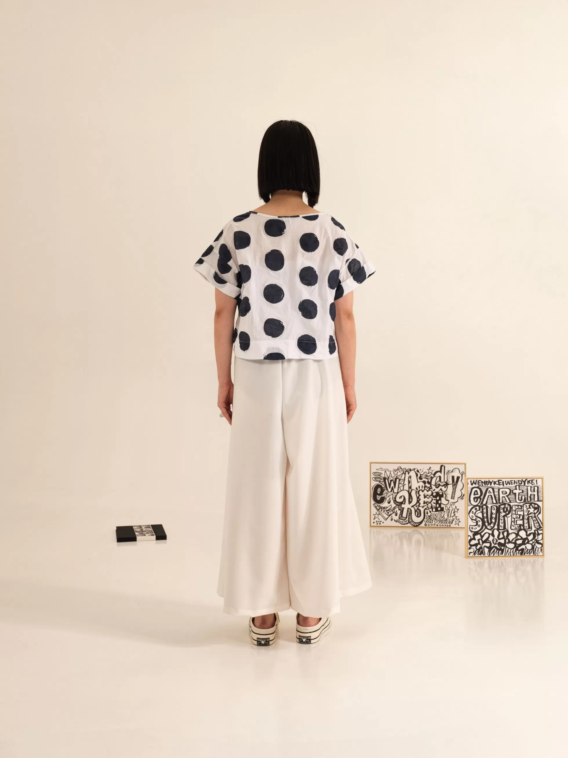 WENDYKEI T-Shirt Cropped A Pois | Donna Top E Magliette