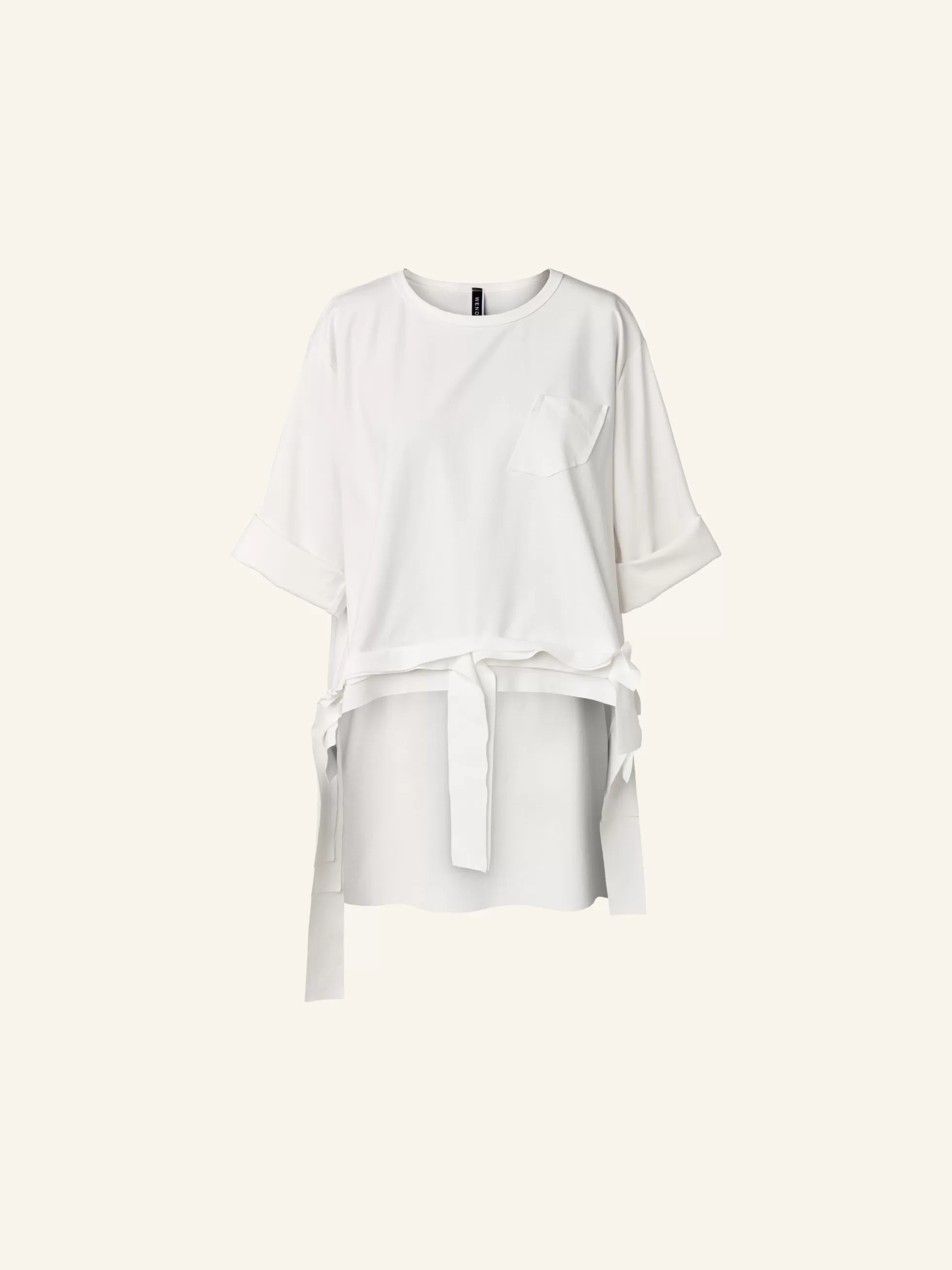 WENDYKEI T-Shirt In Tessuto Punto Milano Con Schiena Piu Lunga | Donna Top E Magliette